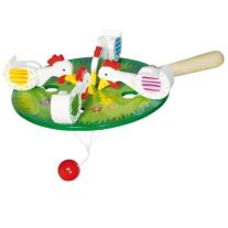 Goki - Класическа дървена играчка - Кълвящи пилета
