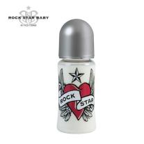 Rock Star Baby бебешка бутилка 230ml Heart & Wings (със широк отвор)