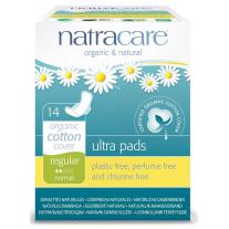 Natracare - Натурални превръзки с био памук, Нормал, с крилца, 14 бр.