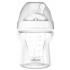 Стъклено шише за хранене Chicco Natural Feeling 150 мл. със силиконов биберон 1 капка 0 м+ прозрачно