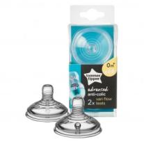 Tommee Tippee Биберон Advanced ANTI-COLIC Variflow, 3 капки, 0м+, 2бр./оп. TT-42122651