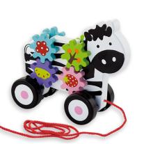 Играчка за дърпане - Зебра със зъбни колела Andreu toys