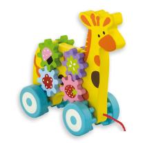 Играчка за дърпане - Жираф със зъбни колела Andreu toys