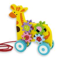 Играчка за дърпане - Жираф със зъбни колела Andreu toys