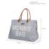 CHILDHOME Mommy Bag Чанта За Мама Сиво Бяло