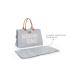 CHILDHOME Mommy Bag Чанта За Мама Сиво Бяло
