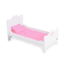 Moni Toys ДЪРВЕНА МЕБЕЛ ЗА КУКЛА ЛЕГЛО БЯЛО B019