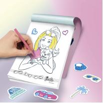 Творчески комплект, Lisciani, Barbie, Книжка за оцветяване с холографски ефект