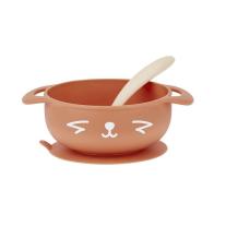 Babymoov Комплект силиконова купичка с вакуум и лъжичка TAST'ISY теракота