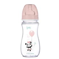 Шише антиколик с широко гърло Canpol Exotic Animals pink 300 мл