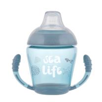 Canpol Нетечаща часа с дръжки и мек накрайник, Sea Life 230 мл 9м+ grey