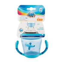Canpol Нетечаща чаша с дръжки и мек накрайник, Happy Vehicles 230 мл 9м+ blue