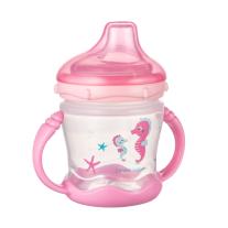 Canpol Нетечаща чаша с дръжки и мек накрайник, Sweet 230 мл 9м+ pink