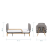 Tutti Bambini Cozee XL Junior Bed & Sofa Oak & Charcoal, легло близо до мен, трансфсформиращо се в стандартно легло и диван Tutti Bambini Cozee XL Junior Bed & Sofa Oak & Charcoal, легло близо до мен, трансфсформиращо се в стандартно легло и диван