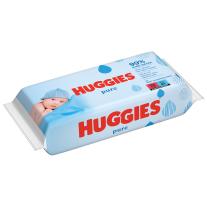 Huggies БЕБЕШКИ МОКРИ КЪРПИЧКИ PURE, 56 БРОЯ