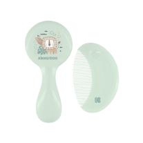 KIKKA BOO Гребен и четка от естествен косъм Savanna Mint