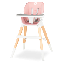 Lionelo Дървен стол Mona 4в1 BUBBLEGUM