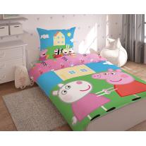 Detexpol Спален комплект за детско легло (2 части) PEPPA 160X200CM + 80X70CM