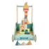 Дървена количка за прохождане, с конструктор, Автомобил Lelin Toys 
