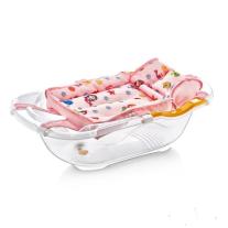 BabyJem мултифункционална подложка за вана BUBBLE BABY BATH TUB NET MIXED COLOR PINK