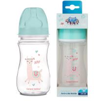 CANPOL Шише с широко гърло 240 мл. АНТИКОЛИК TOYS ЗЕЛЕН 