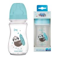 CANPOL Шише с широко гърло 240 мл. АНТИКОЛИК TOYS СИН 35/221