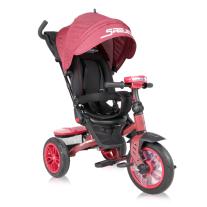 LORELLI Триколка със сенник и въртяща се седалка SPEEDY Red&Black