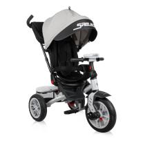 LORELLI Триколка със сенник и въртяща се седалка SPEEDY Grey&Black
