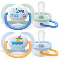 Philips AVENT Ортодонтични залъгалки Ultra Air + стерилизаторна кутия (0-6м), 2 бр./оп.