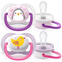 Philips AVENT Ортодонтични залъгалки Ultra Air + стерилизаторна кутия (0-6м), 2 бр./оп.