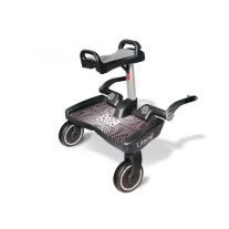 LASCAL УНИВЕРСАЛНА СТЕПЕНКА ЗА ВТОРО ДЕТЕ MAXI СЪС СЕДАЛКА SADDLE-Черна степенка и сива седалка