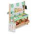 Moni Toys Дървен супермаркет с комплект продукти - 4425
