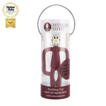 Matchstick Monkey Monkey Teether чесалка с апликатор - Claret