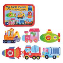Дървен пъзел за най-малките Превозни средства Andreu toys