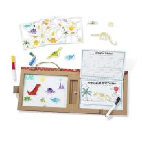 Melissa & Doug - Комплект с магнити за многократно рисуване - Играй, рисувай и създавай - Динозаври
