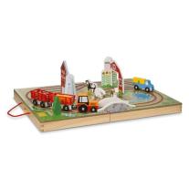 Melissa & Doug - Дървен комплект в куфарче - Ферма