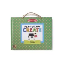 Melissa & Doug - Комплект с магнити за многократно рисуване - Играй, рисувай и създавай - Забавление във фермата