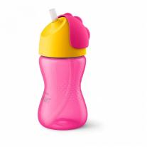 Чаша със сламка Philips AVENT 300 ml, 12м+, за момиче