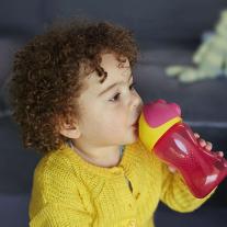 Чаша със сламка Philips AVENT 300 ml, 12м+, за момиче