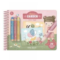 Магическа Книжка за Оцветяване Little Dutch Rosa & Friends