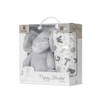 NAPPY одеяло с играчка 90х75cm Lorelli Сиво