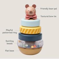 Бебешка играчка, Taf Toys, Кула с рингове за нанизване, Мече