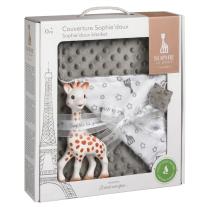 Sophie-la-giraffe Сет със Софи жирафчето и ултра-меко, двустранно одеяло