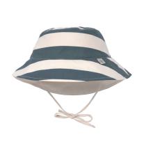 Детска слънцезащитна шапка с UV защита 80+ Lassig LSF Sun Protection Block Stripes, milky/blue