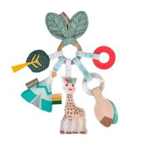 Дървен пръстен с много занимателни елементи Sophie-la-giraffe
