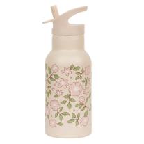 Бутилка от неръждаема стомана със сламка A little lovely company Blossoms Pink