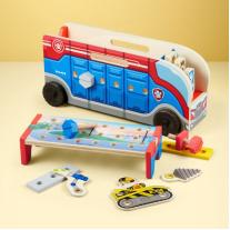 Дървен автобус с подвижна работна маса - Пес Патрул Melissa & Doug