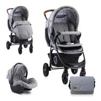 Lorelli Комбинирана количка DAISY SET с летен кош Dark Grey LIGHTHOUSE