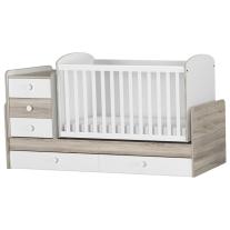 Трансформиращо се детско легло Arbor Baby & Junior Орех Деко + Бяло