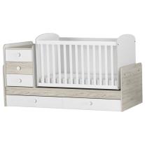 Трансформиращо се детско легло Arbor Baby & Junior Дъб Гоби + Бяло